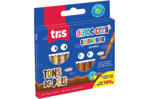 GIZ DE CERA TRIS TONS DE PELE 12 CORES