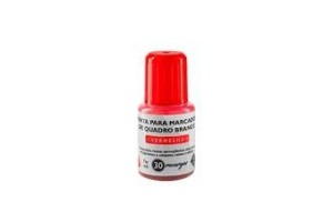 TINTA PARA MARCADOR QUADRO BRANCO BRW 20ML VERMELHO