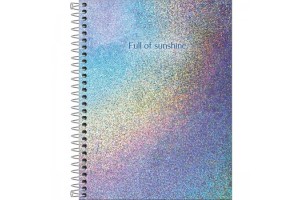 CADERNO CAPA DURA COLEGIAL TILIBRA GLOW 1M 80F