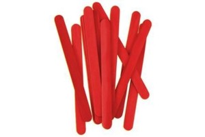 PALITO DE SORVETE COM 50 UNI VERMELHO