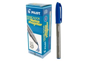 MARCADOR RETROPROJETOR 2.0 AZUL PILOT CX 12 UNI